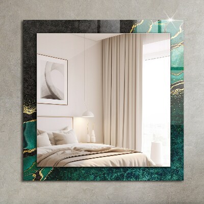 Dekorativno ogledalo Zeleni abstraktni vzorci