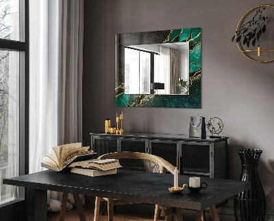 Dekorativno ogledalo Zeleni abstraktni vzorci