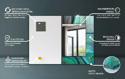 Okrasno ogledalo Geometrijski motivi v zlati barvi