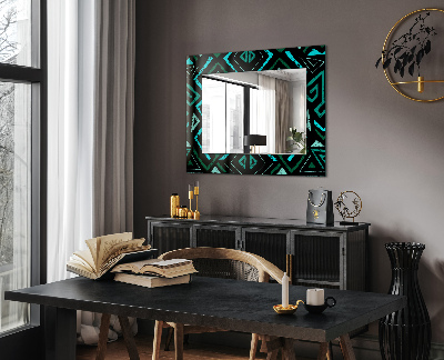 Dekorativno ogledalo Geometrijski motivi v barvi turchese