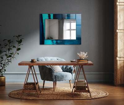 Tiskano ogledalo Arte astrata blu