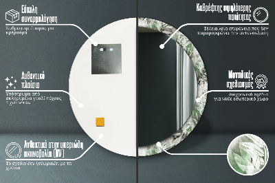 Okroglo okrasno ogledalo Akvarelni listi