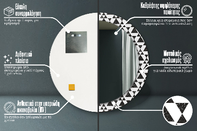 Okroglo okrasno ogledalo Trikotniki geometrije