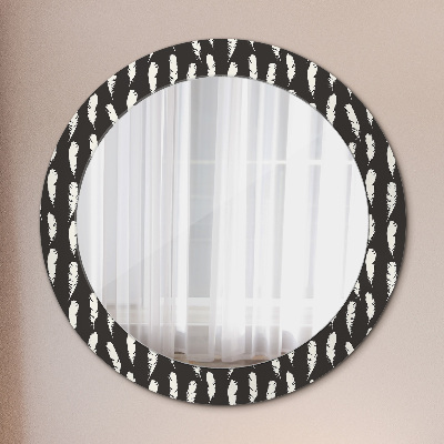 Okroglo okrasno ogledalo Perje
