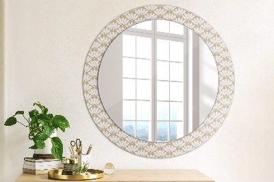Okroglo ogledalo s potiskanim okvirjem Orientalski cvet