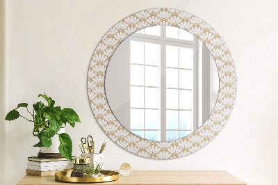 Okroglo ogledalo s potiskanim okvirjem Orientalski cvet