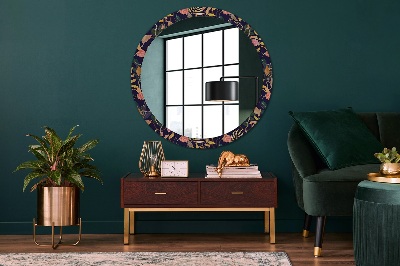 Okroglo okrasno ogledalo Akvarelne rastline