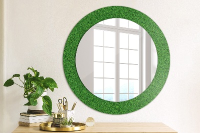 Okroglo stensko okrasno ogledalo Zelena trava