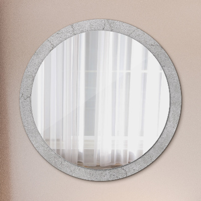 Tiskano okroglo ogledalo Siv cement