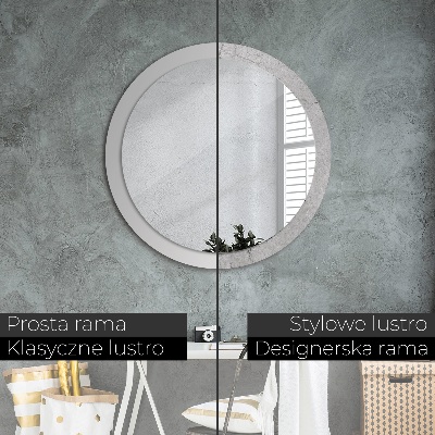 Tiskano okroglo ogledalo Siv cement