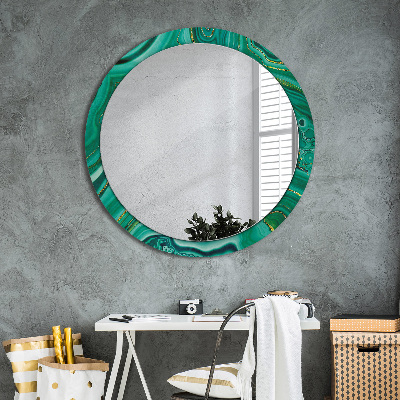 Okroglo okrasno ogledalo Agate jaspis marmor