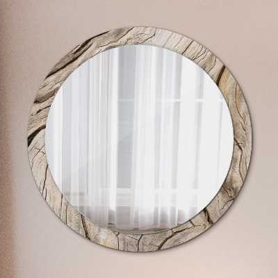 Okroglo stensko okrasno ogledalo Razpočen les