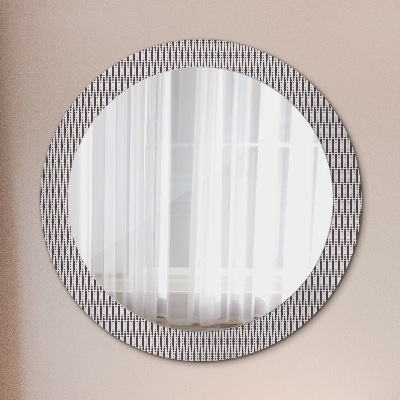 Okroglo ogledalo s potiskanim okvirjem Vzorec geometrijske pike