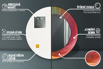 Okroglo stensko okrasno ogledalo Hipnotična spirala