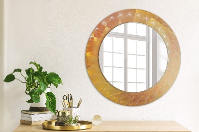 Tiskano okroglo ogledalo Spiralna abstrakcija