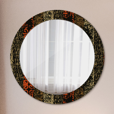 Okroglo okrasno ogledalo Abstraktni vzorec grunge