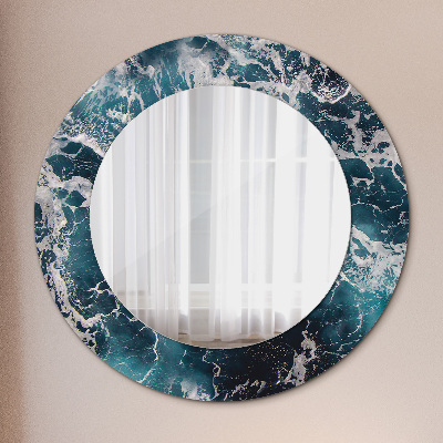 Okroglo okrasno ogledalo Burno morje