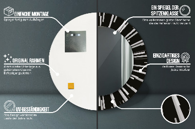 Okroglo stensko okrasno ogledalo Radialna sestava