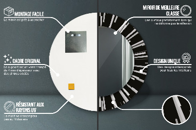 Okroglo stensko okrasno ogledalo Radialna sestava