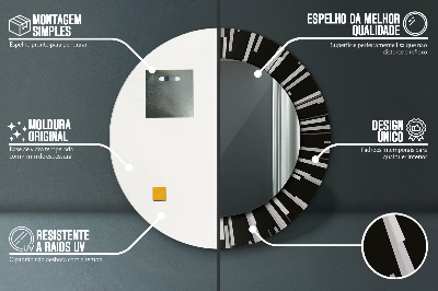 Okroglo stensko okrasno ogledalo Radialna sestava