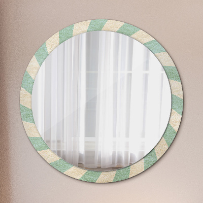 Okroglo okrasno ogledalo Retro pastelni vzorec