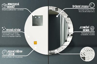 Okroglo okrasno ogledalo Vzorec iz časopisov