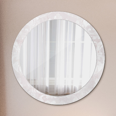Okroglo okrasno ogledalo Nežna roccoco tekstura