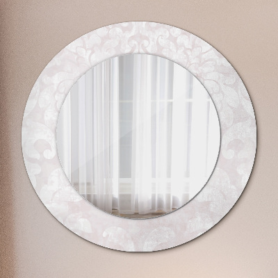 Okroglo okrasno ogledalo Nežna roccoco tekstura