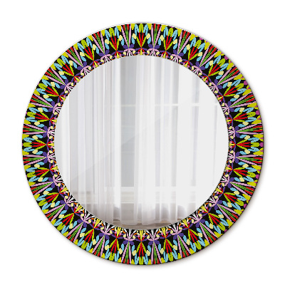 Okroglo okrasno ogledalo Vzorec psihedelične mandale
