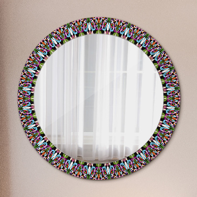 Okroglo okrasno ogledalo Vzorec psihedelične mandale
