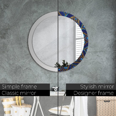 Okroglo okrasno ogledalo Dekorativna kompozicija