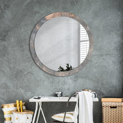 Okroglo okrasno ogledalo Vintage beton
