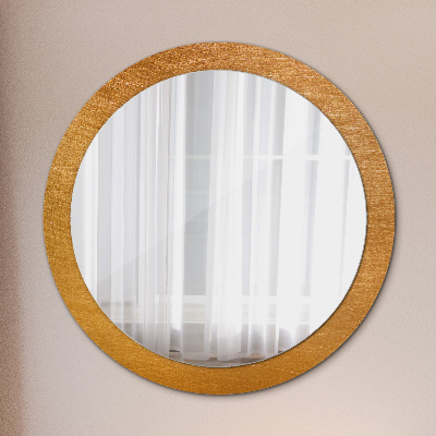 Okroglo stensko okrasno ogledalo Kovinska površina