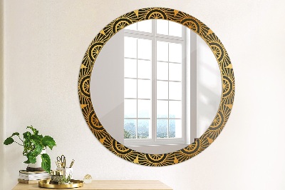 Okroglo okrasno ogledalo Zlata mandala