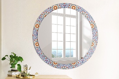 Okroglo okrasno ogledalo Orientalska barvita sestava