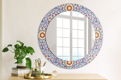 Okroglo okrasno ogledalo Orientalska barvita sestava