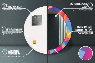 Okroglo okrasno ogledalo Geometrijska sestava