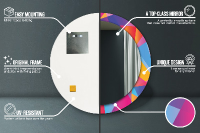 Okroglo okrasno ogledalo Geometrijska sestava