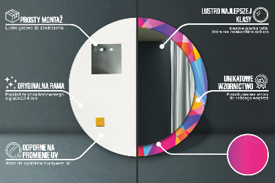 Okroglo okrasno ogledalo Geometrijska sestava