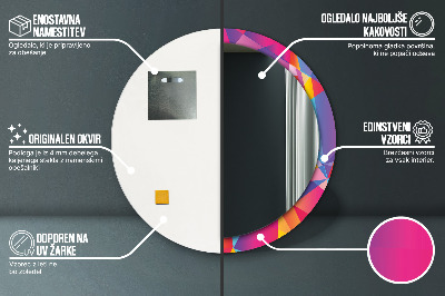 Okroglo okrasno ogledalo Geometrijska sestava