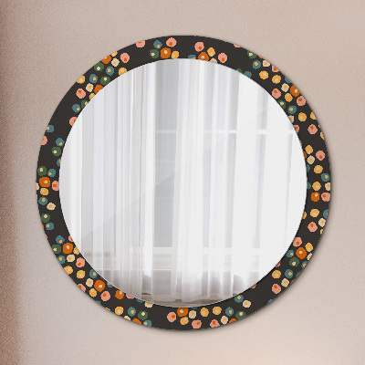 Okroglo okrasno ogledalo Cvetne pike