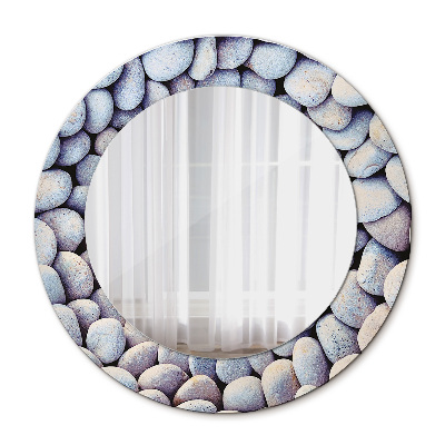 Okroglo okrasno ogledalo Kolo morskih kamnov