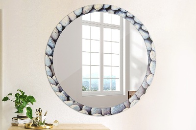 Okroglo okrasno ogledalo Kolo morskih kamnov