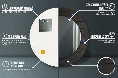 Okroglo okrasno ogledalo Futuristični povzetek