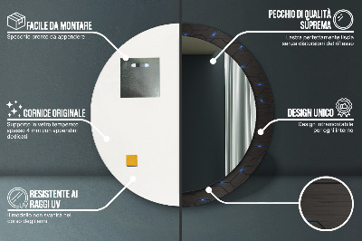 Okroglo okrasno ogledalo Futuristični povzetek