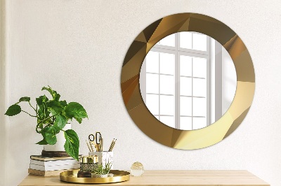 Okroglo stensko okrasno ogledalo Zlata abstrakcija