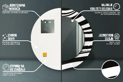 Okroglo okrasno ogledalo Abstraktni val