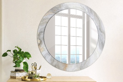 Okroglo stensko okrasno ogledalo Izvleček marmor