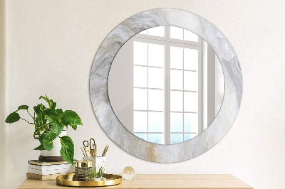Okroglo stensko okrasno ogledalo Izvleček marmor