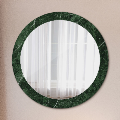 Tiskano okroglo ogledalo Zeleni marmor